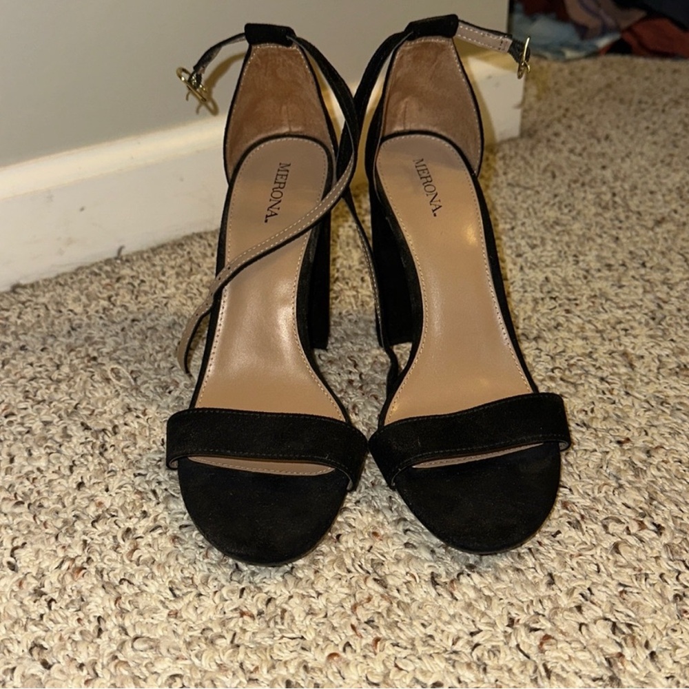 Merona Elegant Black Strappy Heels